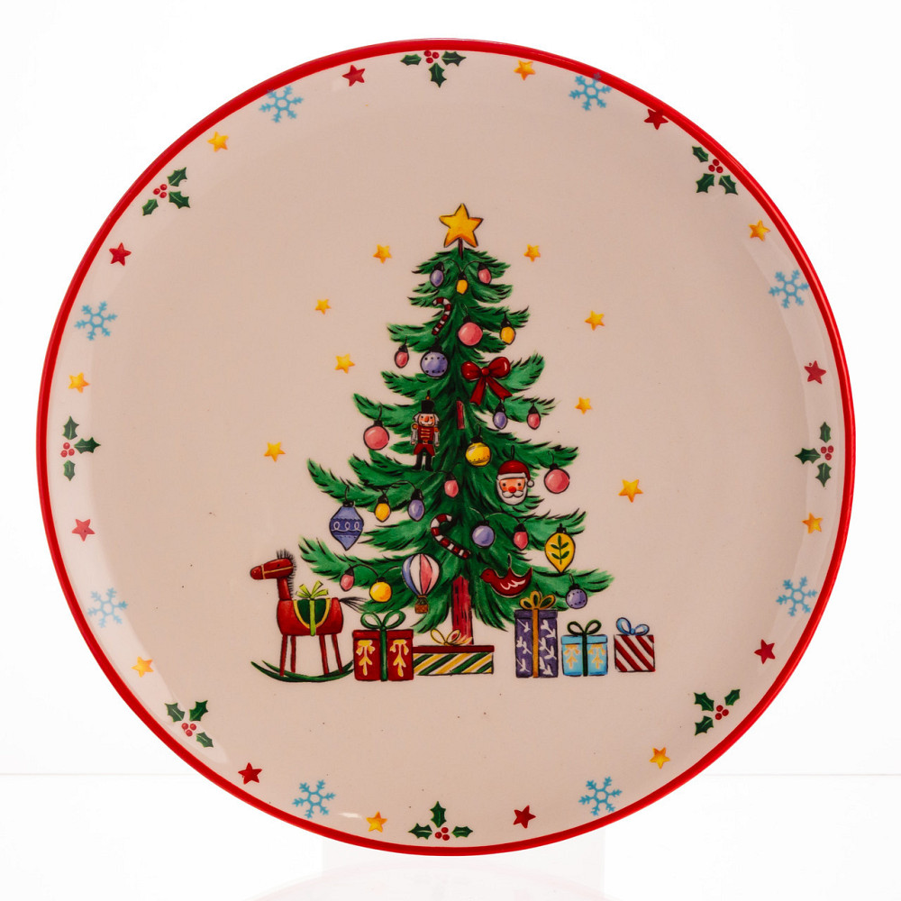 Новогодняя тарелка из фарфора Ø21.5 (см) CR-1-2 Киев - изображение 1