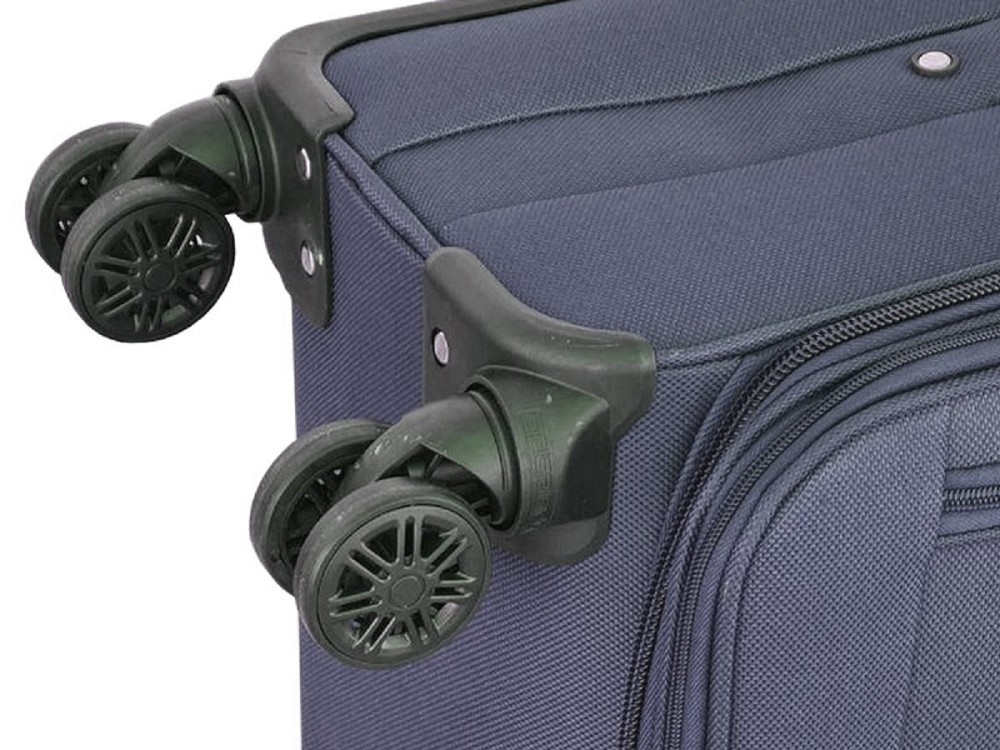 Чемодан тканевый WINGS 6018 большой 75 см 4 колеса темно-синий Киев - изображение 4
