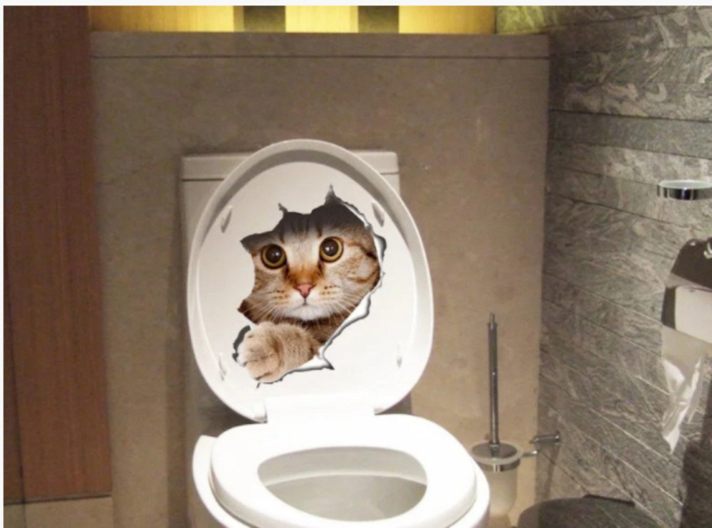 Декоративная наклейка на унитаз Котик Киев - изображение 5