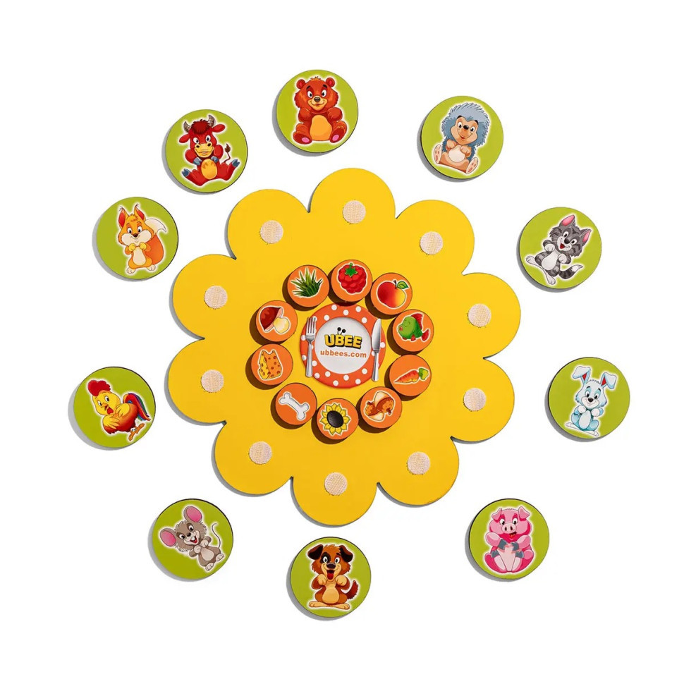 Дерев'яний дитячий сортер "Хто що їсть" (ПСД276) PSD276 на липучках Вінниця - фото 4