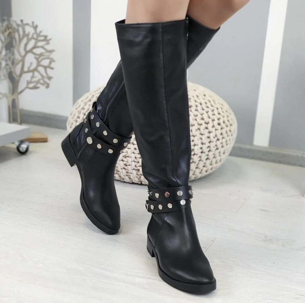 Nivelle Красиві жіночі зимові чоботи шкіряні на низькому ходу чорні на хутрі 5466/2517 р. 39, 4 Коломия - фото 5