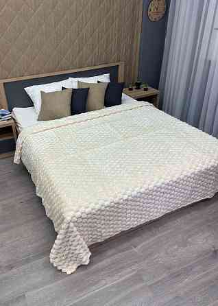 Плед-покривало 210х210 см (+-5см) Соти Кремовий (87-211) Київ