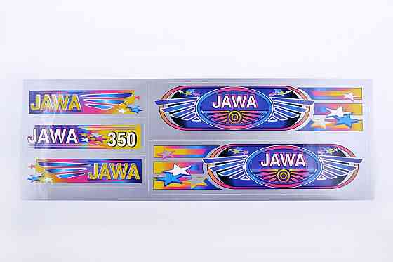 Наклейки   (набор) мотоцикл Ява   (48х16см, серые) Мукачево