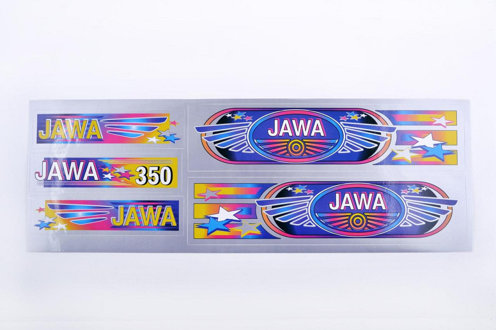 Наклейки   (набор) мотоцикл Ява   (48х16см, серые) Мукачево - изображение 1