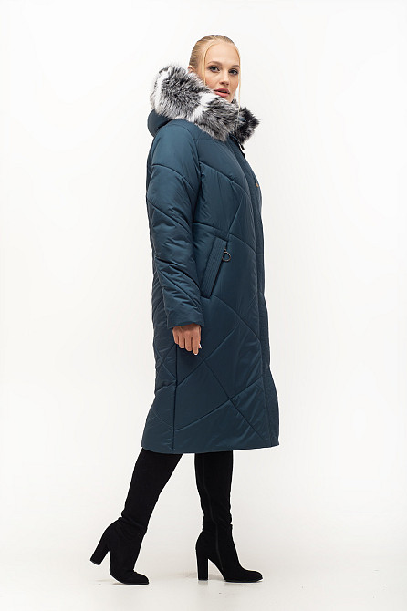 Элегантный пуховик с натуральным мехом Киев - изображение 2