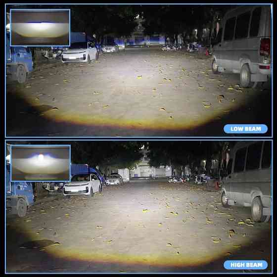 Комплект светодиодных линз Sanvi G3 h4 mini BI-led lens 12V 48/65W LASER Харьков