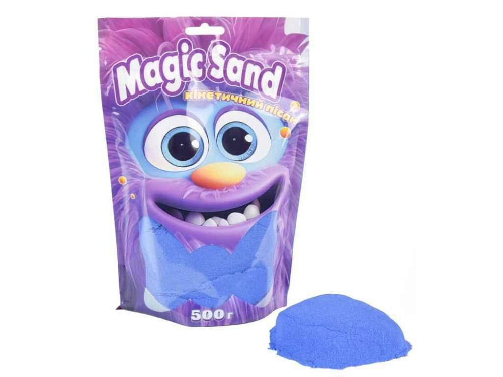 Кінетичний пісок Magic sand в пакеті 39403-9 синій 0,5кг ТМ STRATEG Київ - фото 1