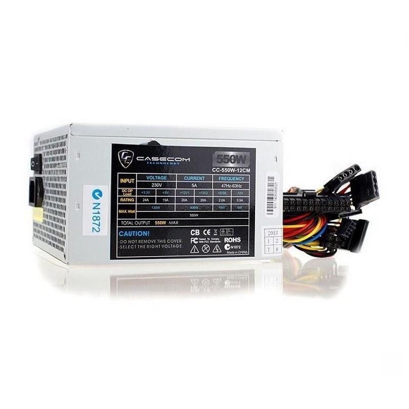 Блок живлення CaseCom (CM 550 ATX) 550W 12Fan bulk Сірий Харьков - изображение 1