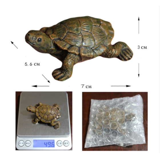 Фигурка Черепаха 7 х 5.6 см для вазона, мини-сада, балкона, флрариума Одесса
