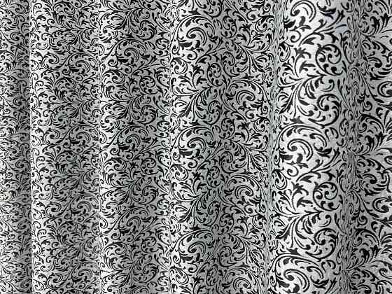 Комплект готовых штор VR-Textil Софт Вензель № 2050ш(Б) Серый с черным 130х275 см 2шт (39-0090) Киев