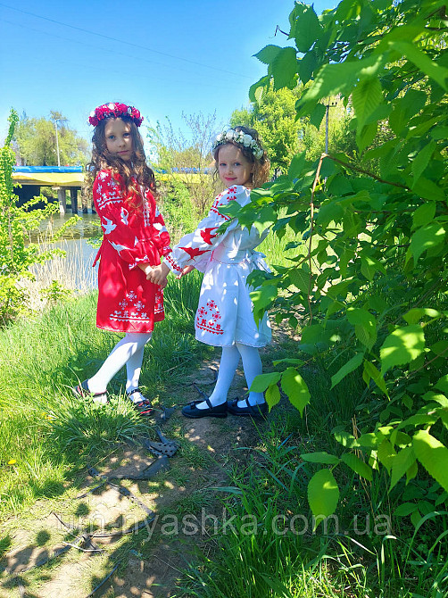 Платье вышиванка белое с ласточками 104-158 Кривой Рог - изображение 6