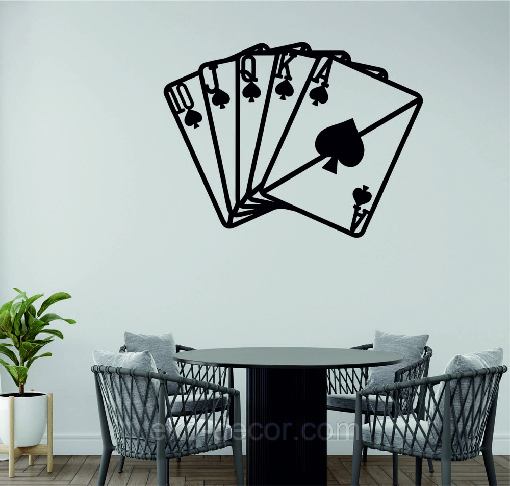 Декоративне настінне Панно «Карти» Декор на стіну 90*68 см, Чорний Київ - фото 1