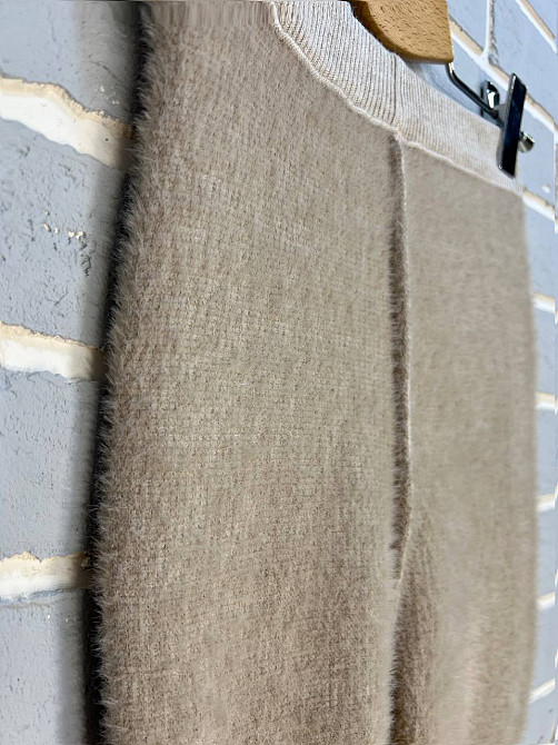 Лосини жіночі U 6161 - 6126 в'язка рубчик теплі з начесом на ангорі one size бежеві, бежевий, one size Київ - фото 3