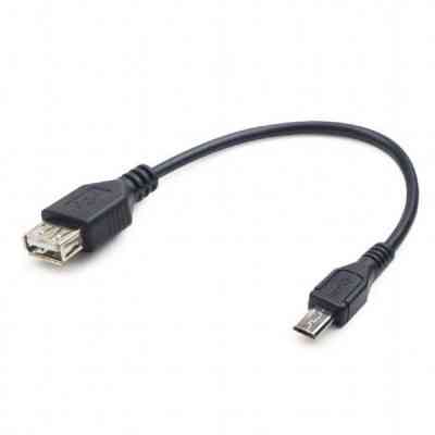 Дата кабель OTG USB 2.0 AF to Micro 5P 0.15m Cablexpert (A-OTG-AFBM-03) Винница