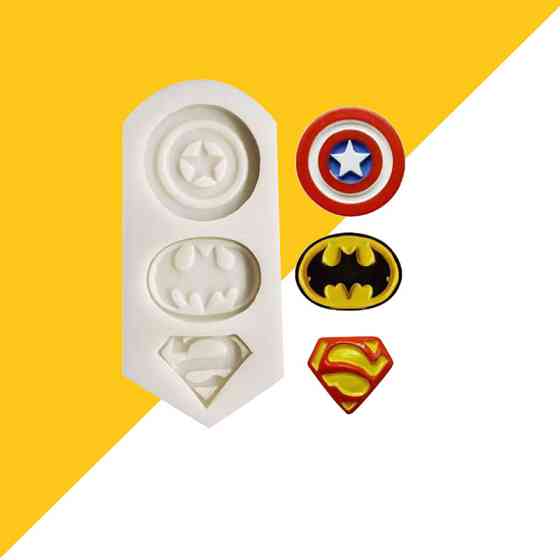 Молд силиконовый Супермен 90 на 41 мм серый Киев