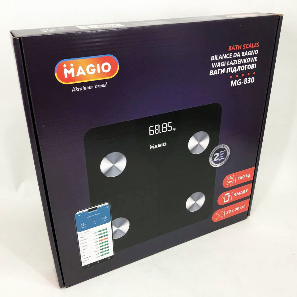 Точні електронні підлогові ваги MAGIO MG-830 180кг, Розумні цифрові ваги, Фірмові RK-703 підлогові ваги Київ - фото 10