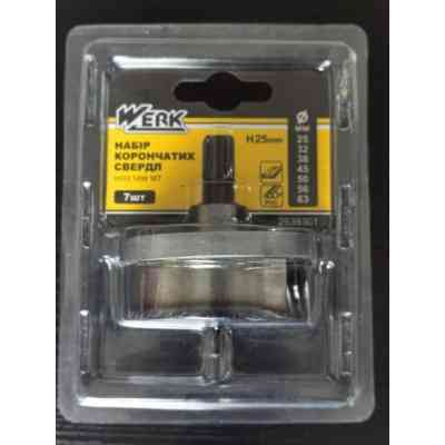 Набор сверл Werk корончатых 7 предметов, 25-32-38-45-50-56-63 мм "1" (101839) Винница