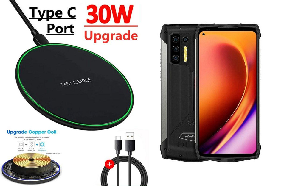 Беспроводное зарядное устройство Copper до 30W для POCO F8 Pro, POCO F8 Ultra, USB-C, LED Киев - изображение 1