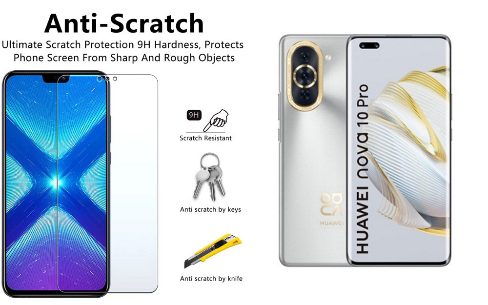 Захисне скло NeoGlass для Huawei Nova 10 Pro – надпрозоре та стійке Київ - фото 1