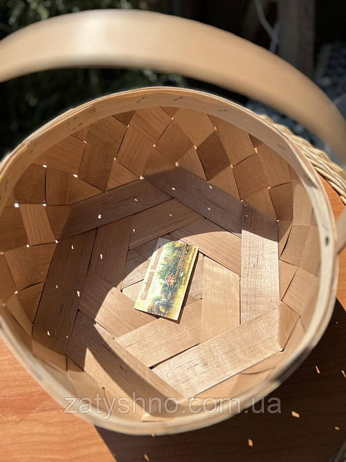 Кошик плетений зі шпону великий Київ - фото 7