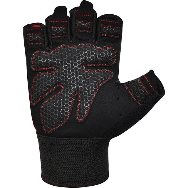 Перчатки для фітнесу RDX W1 HALF RED-XL Кам'янське - фото 4