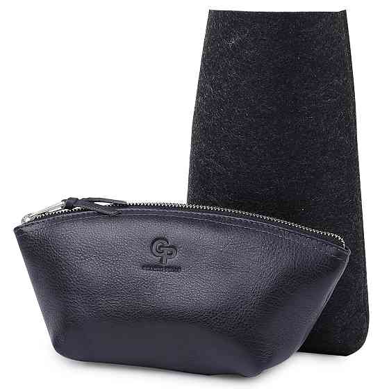 Кожаная женская косметичка GRANDE PELLE 11570 Черный Киев