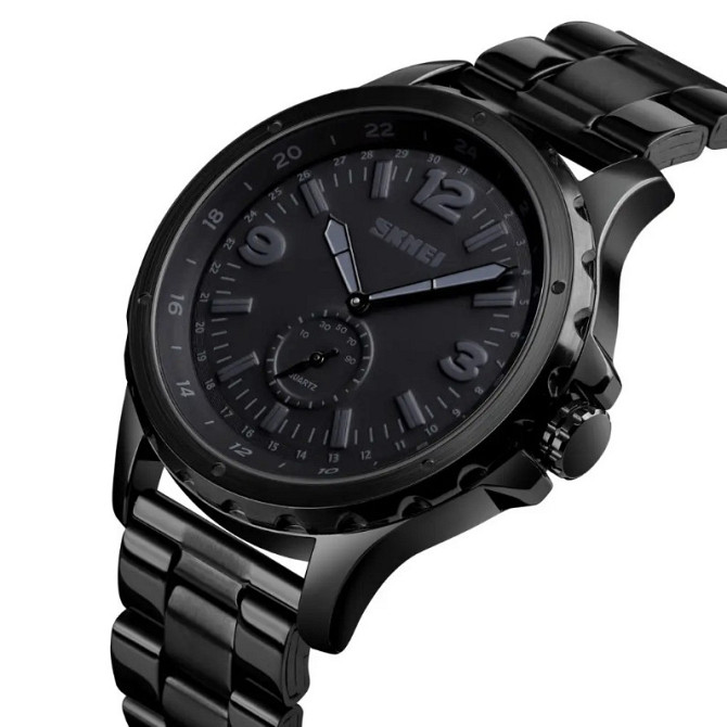 Класичний чоловічий годинник Skmei 1513 (black) Вінниця - фото 3