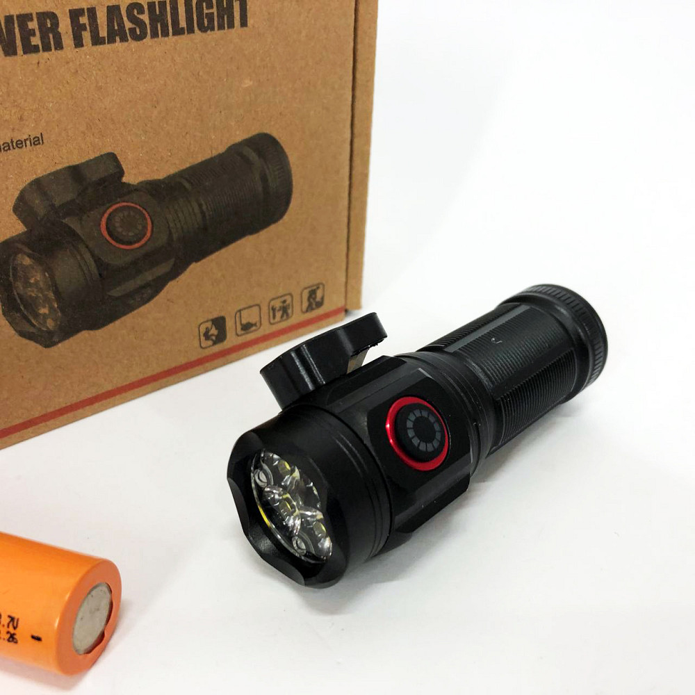 Мощный ручной фонарь повербанк W5183-4XHP360, Армейские тактические фонари, Пылезащищенный фонарь PS-53 Львов - изображение 8