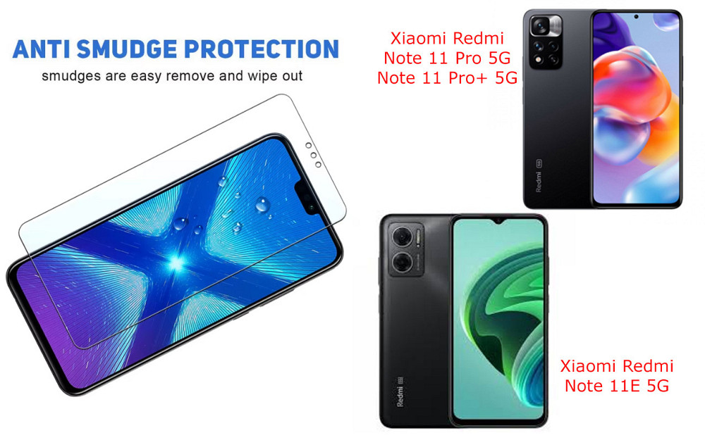 Защитное стекло NeoGlass для Xiaomi Redmi Note 11 Pro 5G, Note 11 Pro+ 5G, Note 11E 5G – ультрапрозрачное и Киев - изображение 3