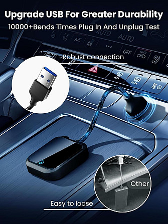 Беспроводной адаптер CarPlay Android Auto Oasplus для iPhone iOS10+ и Android 10+, USB-A Type-C 5.8Г Киев - изображение 3