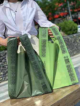 Пакет майка 34(2х8)х57, 50 мкм (50 шт.) темно-зеленый, LOVE UA Павлоград