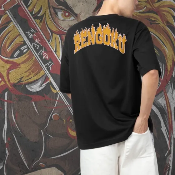 Футболка для подростка мальчика с принтом Клинок Рассекающий Демонов Ренгоку 2 Размер 160 Anime10741 Днепр