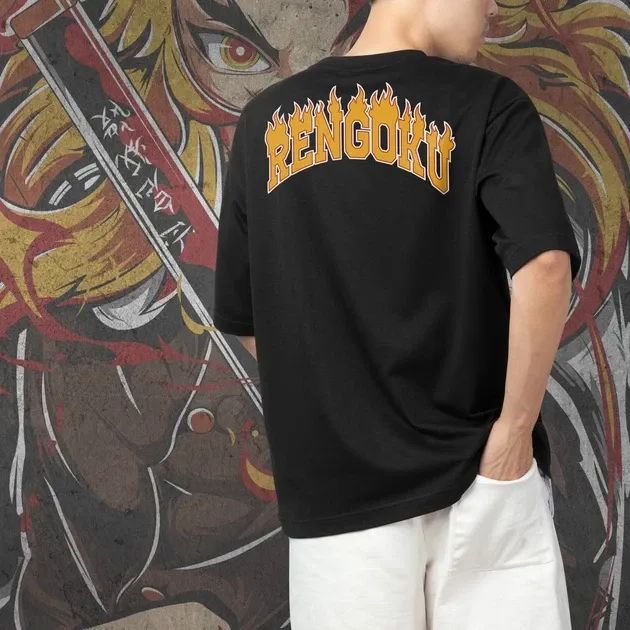 Футболка для подростка мальчика с принтом Клинок Рассекающий Демонов Ренгоку 2 Размер 160 Anime10741 Днепр - изображение 5