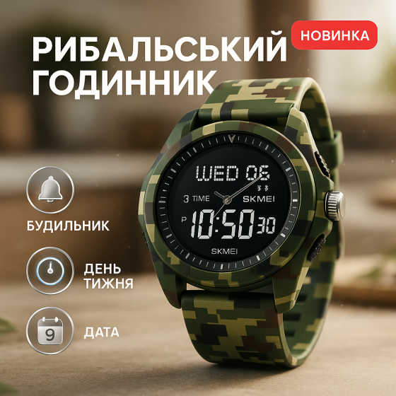 Часы спортивные армейские, Простые электронные часы наручные мужские туристические для выживания DG-43 Львов