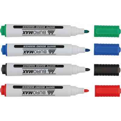 Набор маркеров Buromax JOBMAX Board, SET*4шт+губка (BM.8800-84) Винница