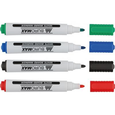 Набор маркеров Buromax JOBMAX Board, SET*4шт+губка (BM.8800-84) Винница - изображение 3