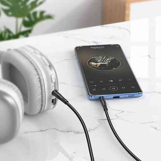 Аудiокабель HOCO UPA24 Smooth AUX audio cable Black Киев