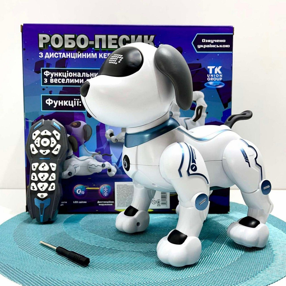 Собачка на радіокеруванні TK Group звуки казки пісні рус мова мелодії світло виконує команди Білий (ТК-1230) Чернигов - изображение 6