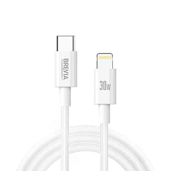 Кабель Brevia Type-C to Lightning 30W 1м, білий ZIP (55100WCLZ1) Львів