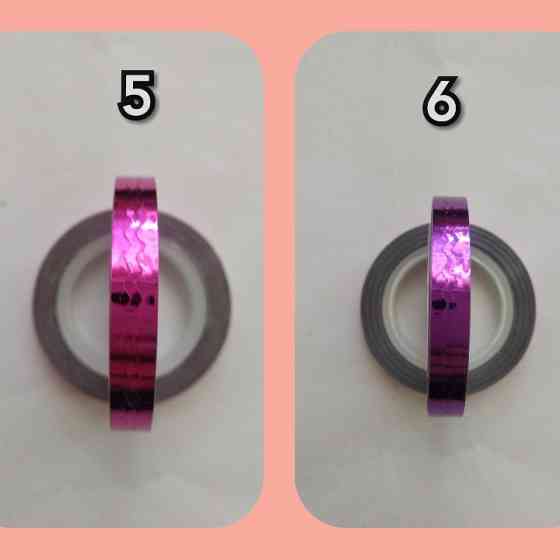 Стрічка для дизайну нігтів (зигзаг) у рулоні 6 mm. (різні кольори) Київ