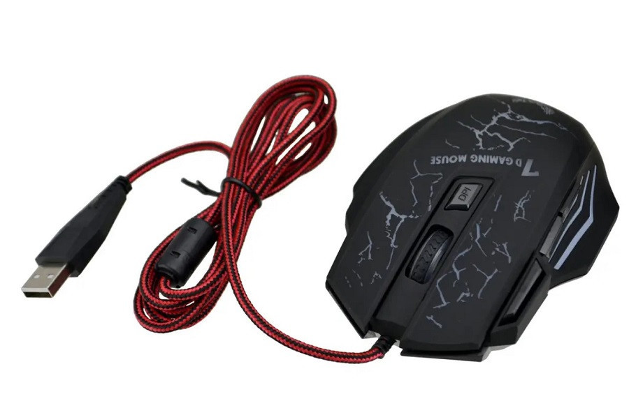 Мишка дротова ігрова Gaming Mouse X7 8890, чорна Вінниця - фото 7