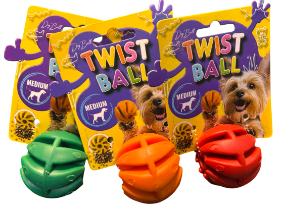 М'яч для собак TwistBall іграшка для розваг, фізичної активності та гігієни собак 1 шт (діаметр 9 см) Вінниця
