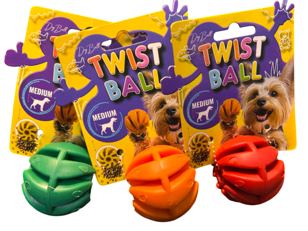 Мяч для собак TwistBall игрушка для развлечений, физической активности и гигиены собак 1 шт (диаметр 9 см) Винница - изображение 1