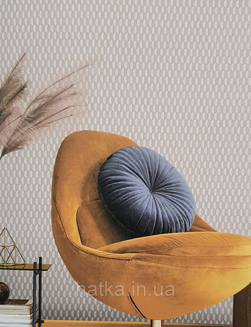 Шпалери вінілові на флізеліні AdaWall Omega1.06х10 геометрія 3д фігури роми смуги коричневі 23208-5 Київ - фото 1