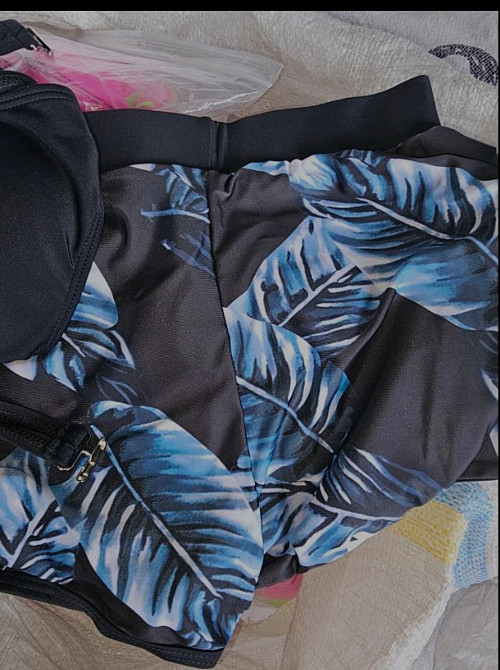 Купальник жіночий роздільний трійка Синій L Харків - фото 2