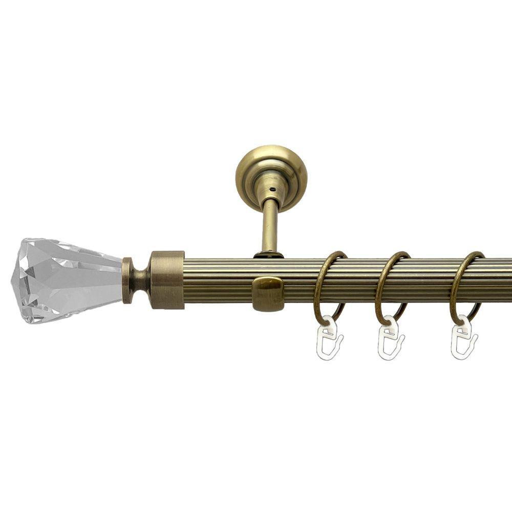 Карниз Orvit Лучетта металевий однорядний відкритий рифлена труба кільце металеве Антик 25 мм 200 см Львов - изображение 1