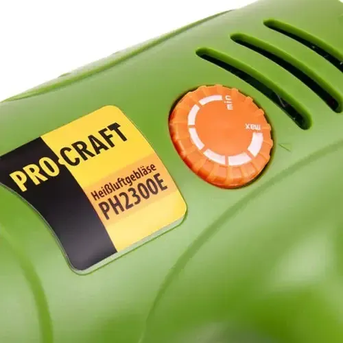 Фен будівельний Procraft PH-2300E з потужністю 2300 Вт для термообробки з насадками термофен з регулюванням температури Львів - фото 9
