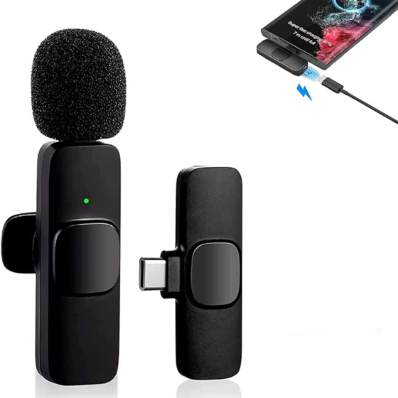 Мікрофон бездротовий петличний для смартфона з Type-C K8 / Петличка на одяг з прищіпкою Київ