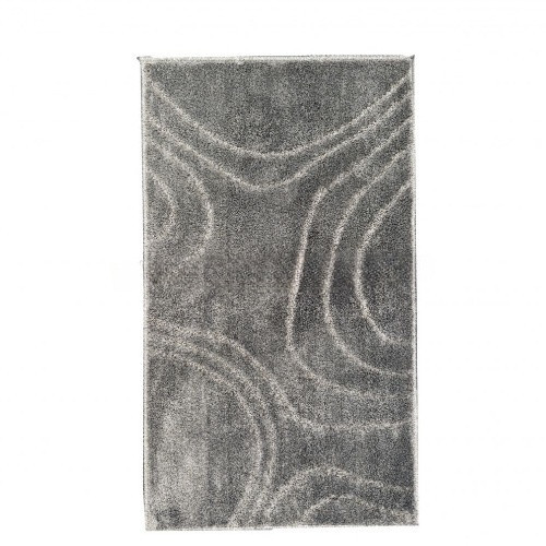 Набір килимків для ванної кімнати 2шт 57*100см+57*50см U-виріз Абстракція Joy сірий тафтинг Дариана Житомир - фото 2