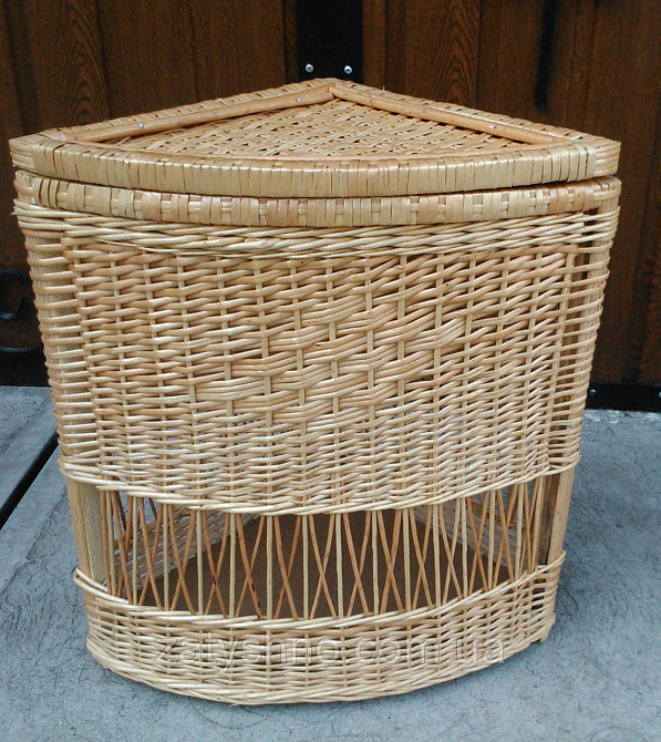 Корзина угловая с решеткой из натуральной лозы пара Киев - изображение 7